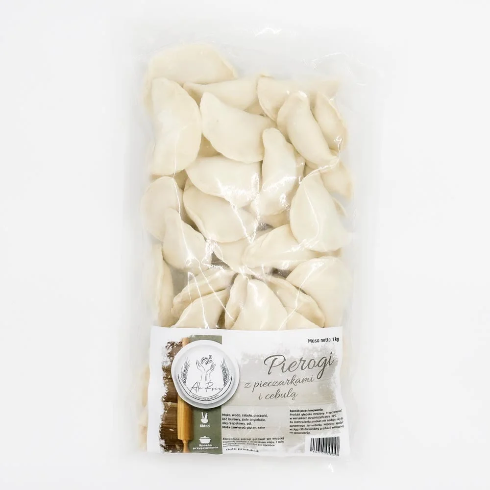 Pierogi z pieczarkami i cebulą 1 kg pierogi z pieczarkami